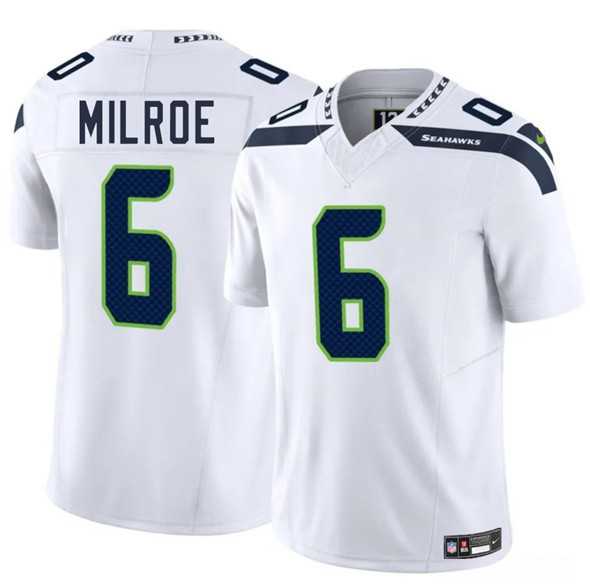 Men & Women & Youth Seattle Seahawks #6 Jalen Milroe White 2025 F.U.S.E. Vapor Limited Stitched Jersey->seattle seahawks->NFL Jersey